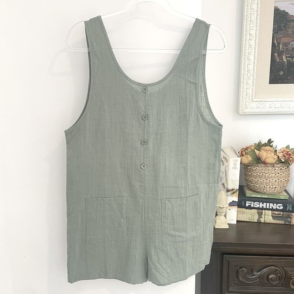 SHEIN Other - Shein cotton blend play suit beach cover up sage green NWOT small